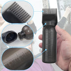 ELANE 4 Pack Root Comb Applicator Bottle,Oil Comb Applicator for Hair Dye Shampoos Hair Salons (2 Black + 2 White)