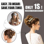 HMD Tousled Updo Messy Bun Hair Piece Hair Extension Ponytail With Elastic Rubber Band Updo Bun Synthetic Hairpieces for Women