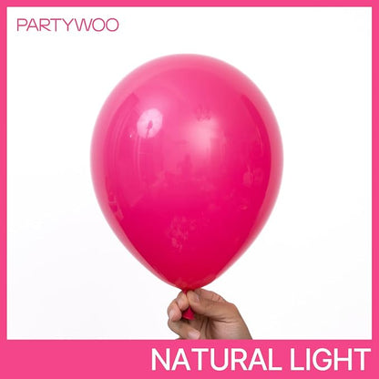 PartyWoo Hot Pink Balloons 100pcs Magenta Fuchsia Color 12 Inch | Balloons - Image 2