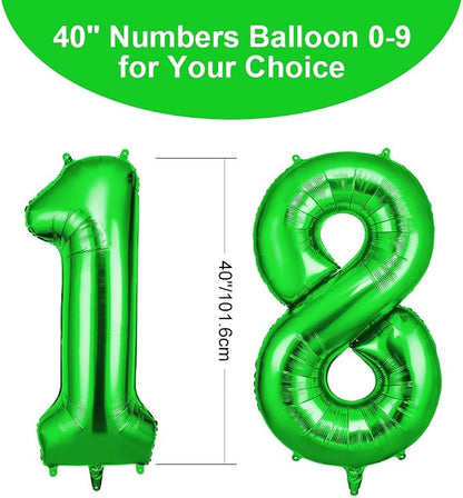OFFCUP Helium Balloons, 40 Inches Number Balloons 18, Foil Balloons Birthday - Image 2