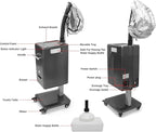 Elitzia Hair Steamer Micro Mist Scalp Detoxify for Hair Wash Reclining Chair Bed Attachment Professional Hair Care for Salon SPA Barber Shop with Storage Draw ET1939