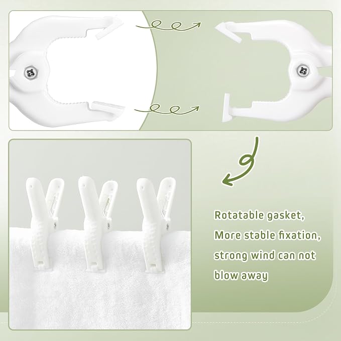 LemonRoad 24 Pcs 4" Clips for Balloon Arch White Heavy Duty 2" Opening Spring - Image 5