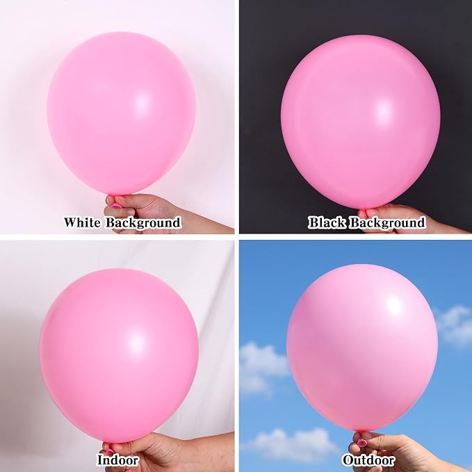 RUBFAC 135pcs Pink Balloons Different Sizes 18 12 10 5 Inches - Image 4