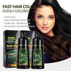 Black Hair Dye Shampoo 3 in 1 Herbal Natural Dye Cover Gray, for Women/Men Hair Color for Grey Coverage (Black)
