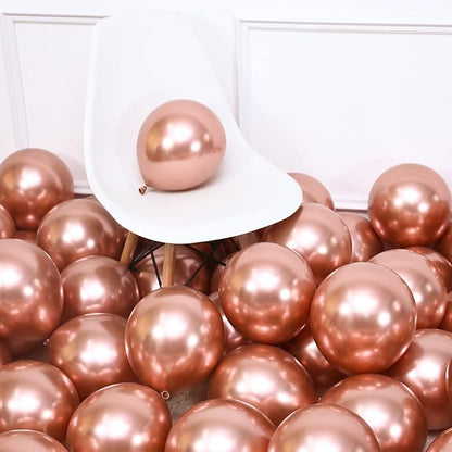12 Inch Metallic Rose Gold Balloons, Baby Shower, Graduate Party Decorations - Image 4