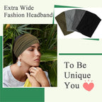 Extra Wide Headbands For Women 7'' Large Headband Twist Head Bands Women's Hair Band Stretchy Turban Styling Accessories 8 Pack