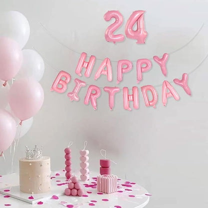 2 Set 20 Pcs Number Balloons 16 Inch Pink 0-9 Number Mylar Foil Balloons Pink - Image 8