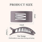 4 PCS Flat Hair Clips, Large Flat Claw Clips for Women Girls, Strong Hold French Hair Clips for Thick Thin Hair, Stylish Classic Hair Barrettes(Matte)