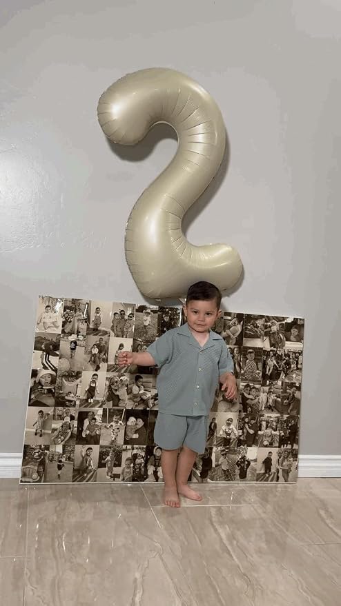 6 Balloon - Cream Birthday Number Balloons, 40 Inch Decorations Men Women | - Image 8