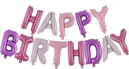 Happy Birthday Balloons Banner, Foil Balloon Personalized Name Letters Balloons by TOTAFAM