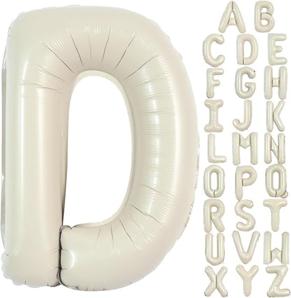 TONIFUL 40 Inch Large Cream White Letter D Balloons Giant Alphabet Letter by TONIFUL