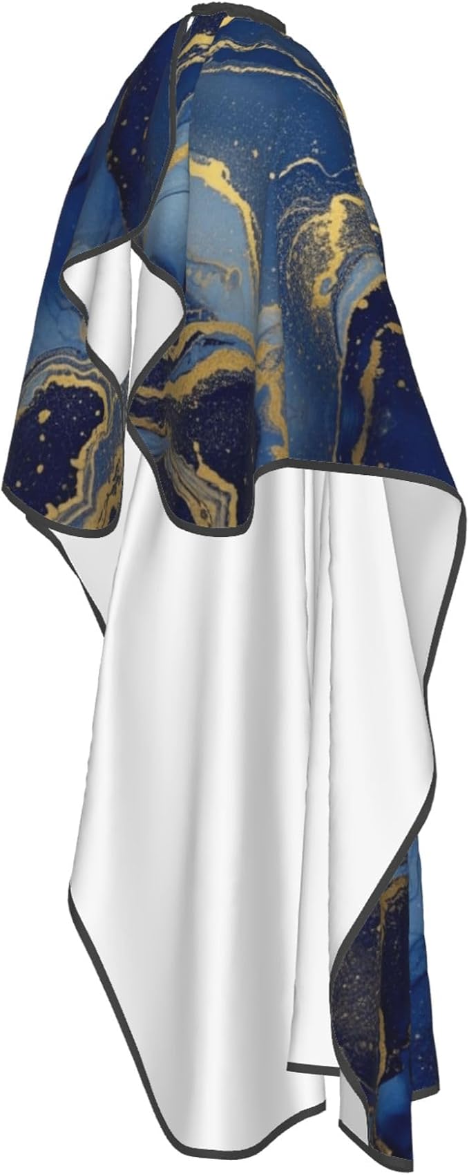 Salon Haircut Capes Luxury Marble Texture Gold and Blue Hair Dress Apron Cloak, Adjustable Hairdresser Apron for Hairstylists, Easy Clean