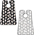 Stretchable Beard Cape, Non-Stick Hair Catcher for Trimming, Waterproof Grooming Apron, Cute Kitten Cats Lucky Cat Black