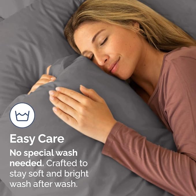 Queen Pillow Cases - 4 Pack - Super Soft Pillowcase Covers - Envelope Enclosure - Hotel Quality Pillow Protectors - Wrinkle Free, Shrink & Stain Resistant - Machine Washable - 20" x 30" (Dark Grey)