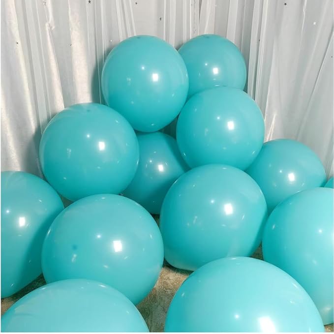90 Packa Teal Balloons 18 inch Turquoise Latex Big Balloons - Image 4