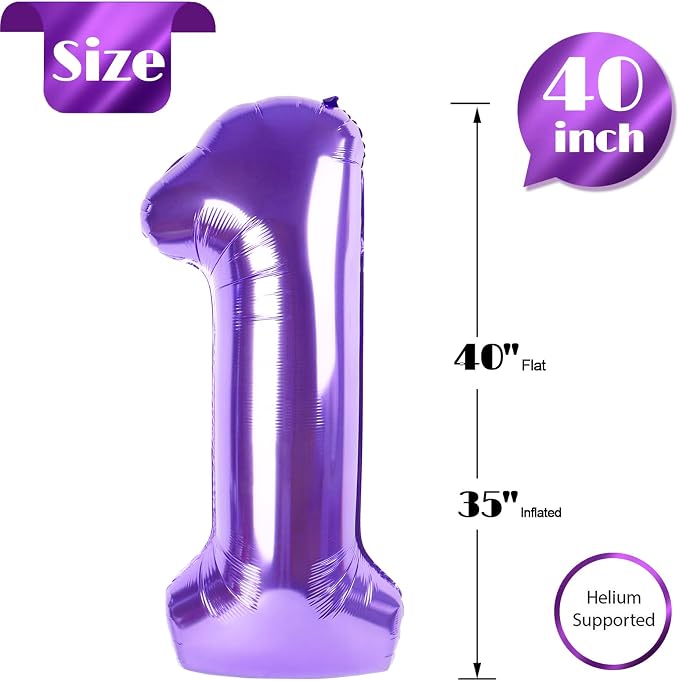 Purple 1 Balloon - Image 5