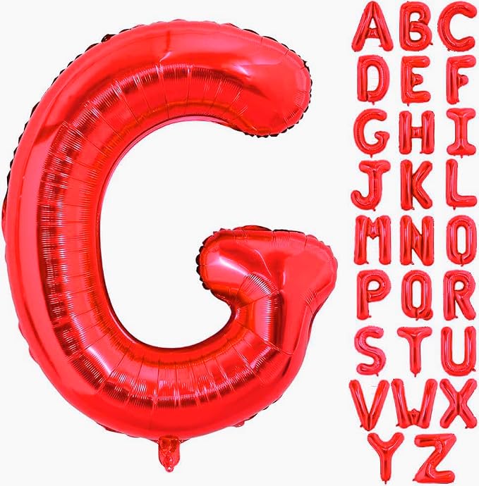 Red Letter G Balloons, G Balloon 40 Inch G Balloons Letter by BBPOOL