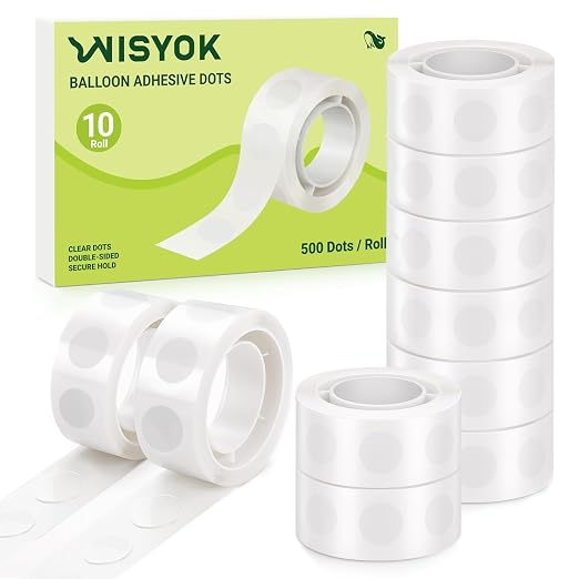 WISYOK 5000Pcs Clear Glue Points Dots, Double Sided | Adhesive Dots by WISYOK