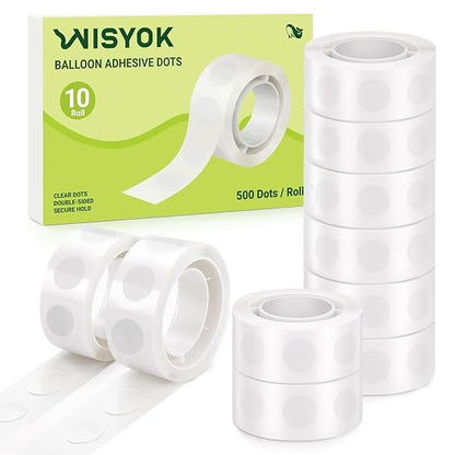 WISYOK 5000Pcs Clear Glue Points Dots, Double Sided | Adhesive Dots by WISYOK