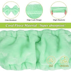 Shintop Makeup Headband, Soft Face Wash Headband with Cute Bow Elastic Spa Hairband for Skincare Facial Mask Showers（Light Green）