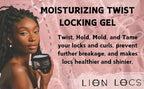 Lion Locs Hair Locking Dreads Moisturizer for Dreadlocks, Locks, Microlocs, Interlocks, Braids, Fauxlocs, Sisterlocks | - Large Container Residue and Build-Up Free (8oz) (Regular)