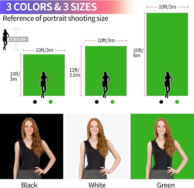Green Screen Backdrop 10x10 ft, Chroma Key Greenscreen Background - Image 9