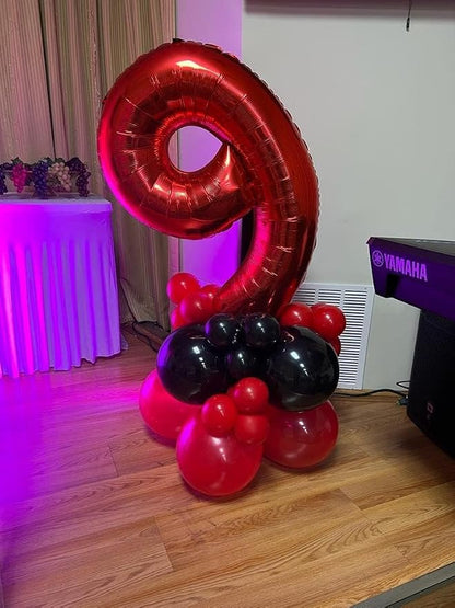 Number 9 Balloons 40 Inch Red Balloon - Image 3