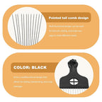 TIDTALEO 4Pcs Metal Hair Pick Comb Set with 12-Prong Stainless Steel Afro Pick Detangler for Thick Curly Hair Styling and Hairdressing Use