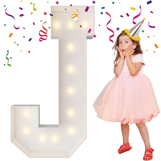 4FT Marquee Light Up Letters, Large Marquee Letters, Mosaic Balloon Frame by MerryMosaics