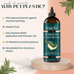 Live Fraiche Rosemary Castor Oil for Hair Growth 16oz - Rosemary Oil for Hair Growth and Thickening Pure Blend to Reduce Loss and Promote a Healthy Scalp