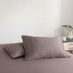 Bella Coterie | Luxury Bamboo Viscose Queen Size Pillowcase Set | 100% Organically Grown | Ultra Soft | Cooling | 2 Pcs [Mocha]