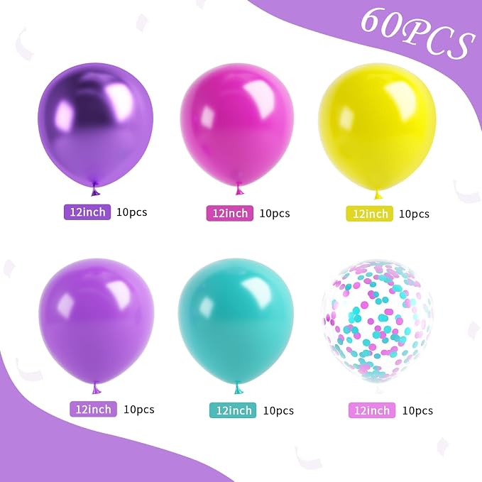 Pink Purple Blue Balloon - Image 2