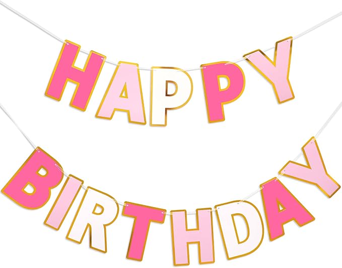 Pre-Strung Happy Birthday Banner by LITAUS