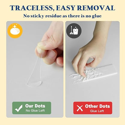200Pcs Double Sided Sticky Dot Stickers Removable Round Putty Clear Sticky Tack - Image 4