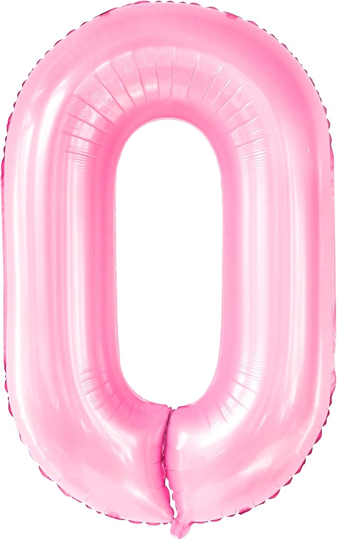 KatchOn Light Pink 0 Balloon 40 Inch | Pink Balloons, Zero Balloon, Light Pink - Image 9