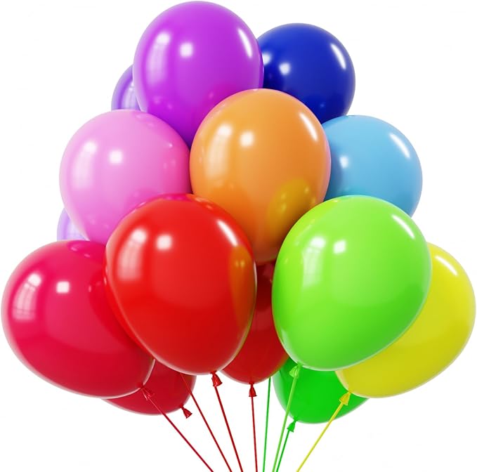 KBZVNAF Rainbow Balloons Latex Party Balloons by KBZVNAF