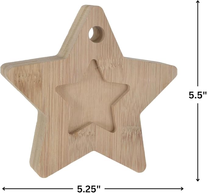 Natural Colored Star Bamboo Balloon Weight - Image 2