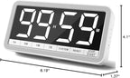 VOCOO Digital Kitchen Timer with 7.8” Extra Large Display, Magnetic, LED with 3 Brightness, 4 Alarms and 3 Volume Levels, Battery Countdown Count Up Timer for Cooking, Classroom, Home Gym (White)