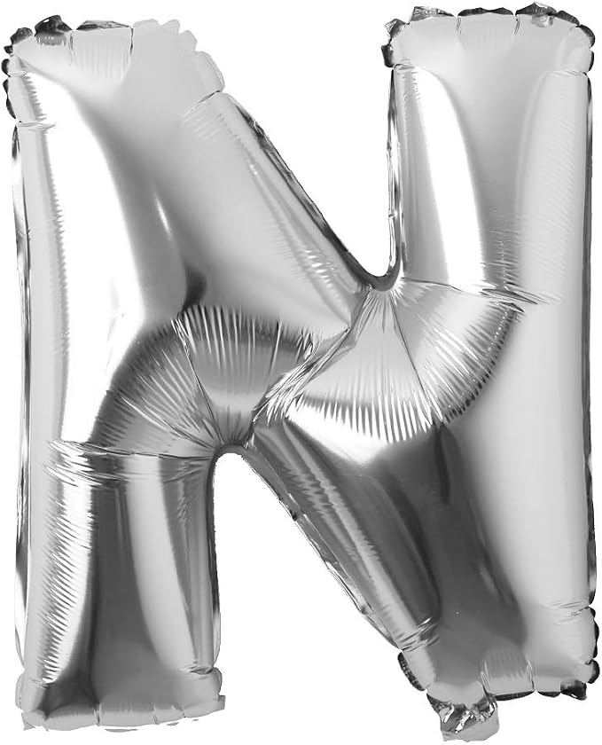 32 inch Letter Balloons Silver Alphabet Number Balloons Foil Mylar Party by REIANS