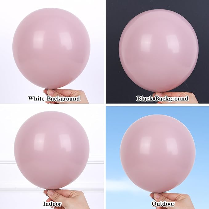 RUBFAC Dusty Pink Balloons 129pcs Different Sizes Pack of 18 12 10 5 Inch | - Image 4