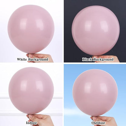 RUBFAC Dusty Pink Balloons 129pcs Different Sizes Pack of 18 12 10 5 Inch | - Image 4