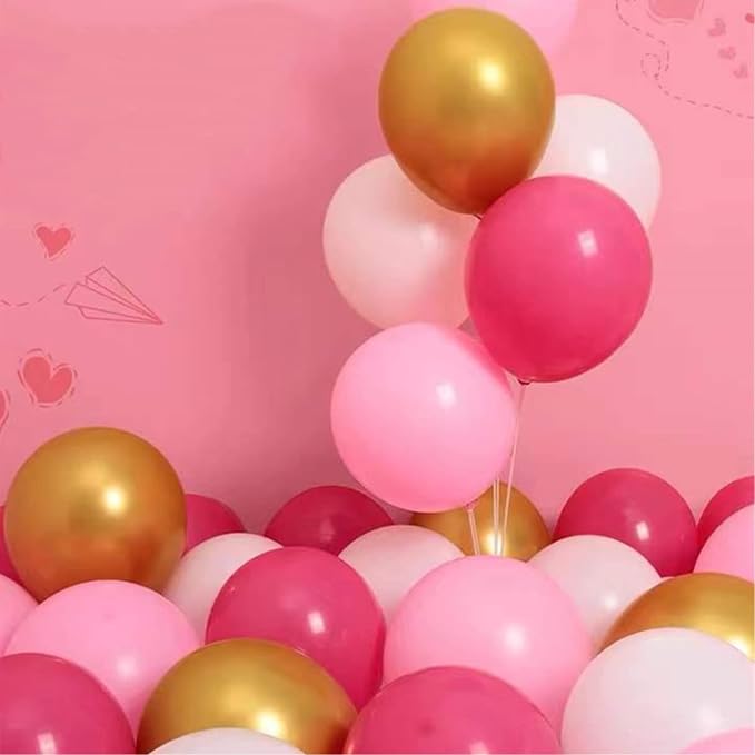 5 inch Hot Pink Party Balloons - Image 4