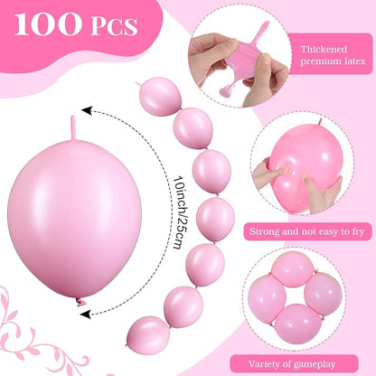 100 Pcs Link Balloon Quick Linking Latex Connected Balloons Linkable - Image 2
