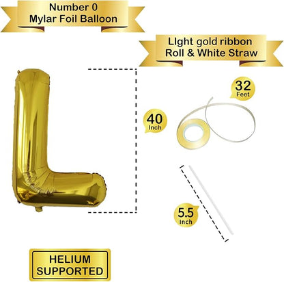 Letter Balloons Gold Party Balloon - Image 3