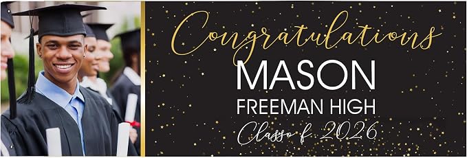 Let's Make Memories Personalized Graduation Banner Class of 2026 or Any Year by LetsMakeMemories