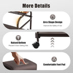 Beauty Salon Nail or Foot Bath Spa, 2Tier Portable Esthetician Trolley Cart Pedicure Manicure Funiture Massage Table Salon Supplies with 4 Wheels for Foot Rest, Hair Salons, Home (Coffee)