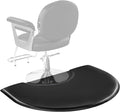 VEVOR Salon Mat for Hair Stylist, 3 x 4 FT Semi-Circle Salon Chair Mat, 1-inch Thickened Anti Fatigue Barber Shop Floor Mat with Round Cut Out, Easy-to-Clean PVC Surface & Anti-Trip Beveled Edges