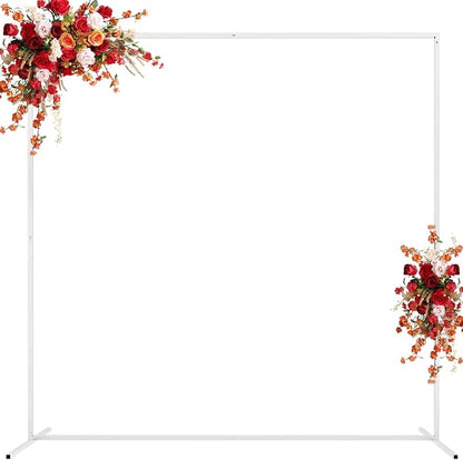 Asee'm 6.6FTx6.6FT White Wedding Arch Backdrop Stand Square Metal | Rectangular by Aseem