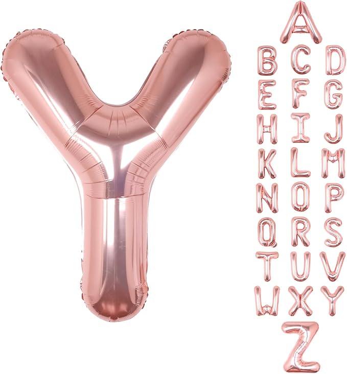 Letter Balloons Rose Gold 40 Inch Y Large Big Foil Mylar Balloon | by Unknown