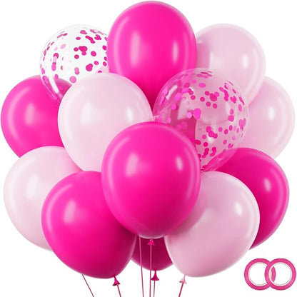 RUBFAC Pink Balloons Party Balloon and Hot Pink Balloons by RUBFAC